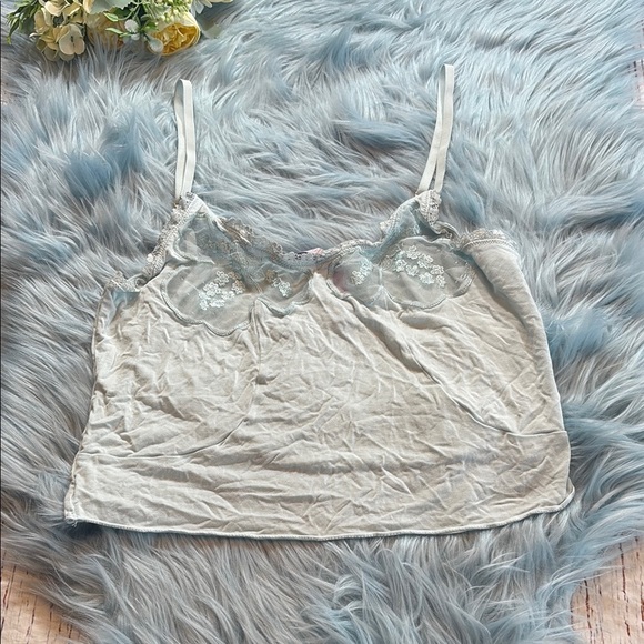 Savage X Fenty Peek Behind Lace Crop Cami Sz S - Picture 2 of 9